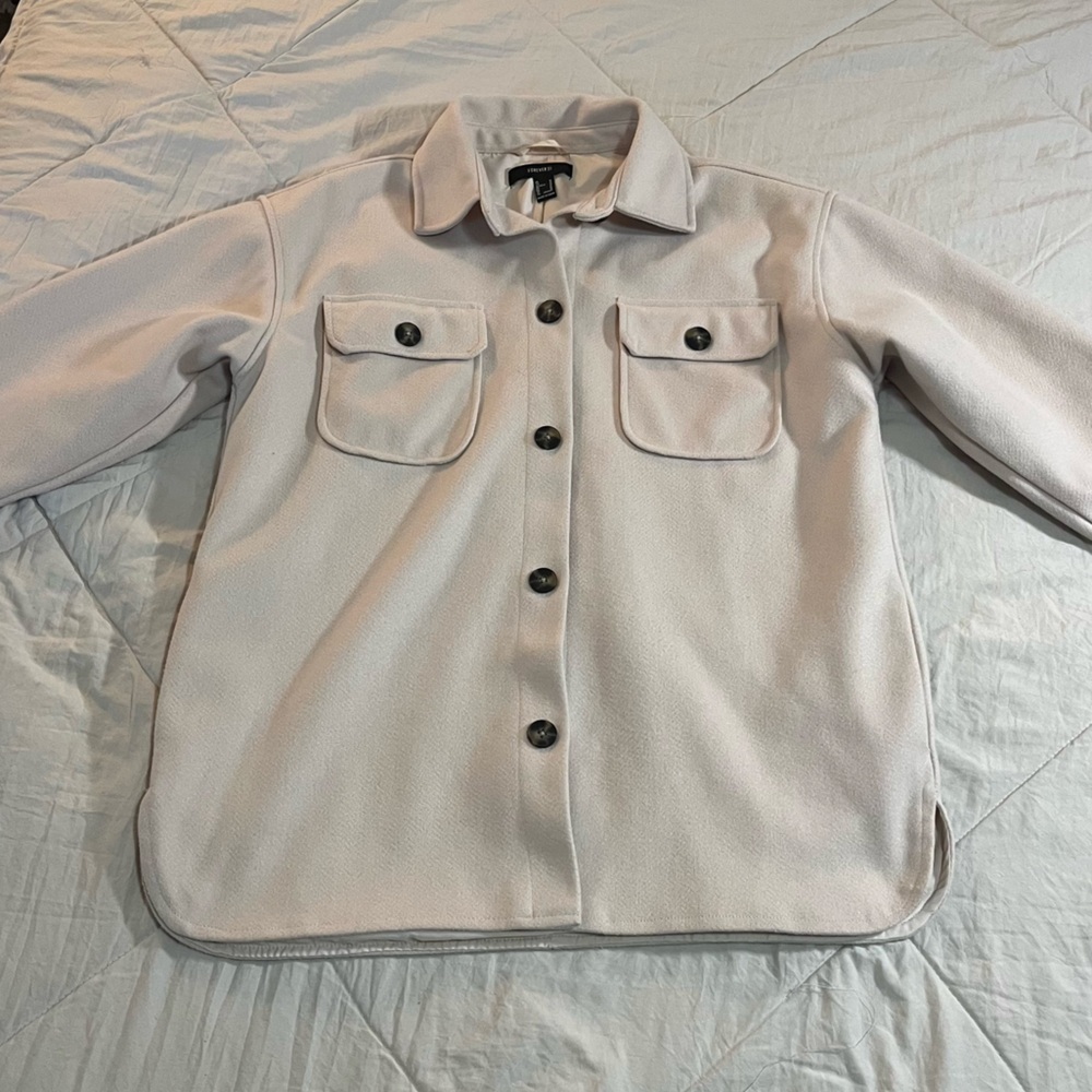 Forever 21 Cream Pea Coat